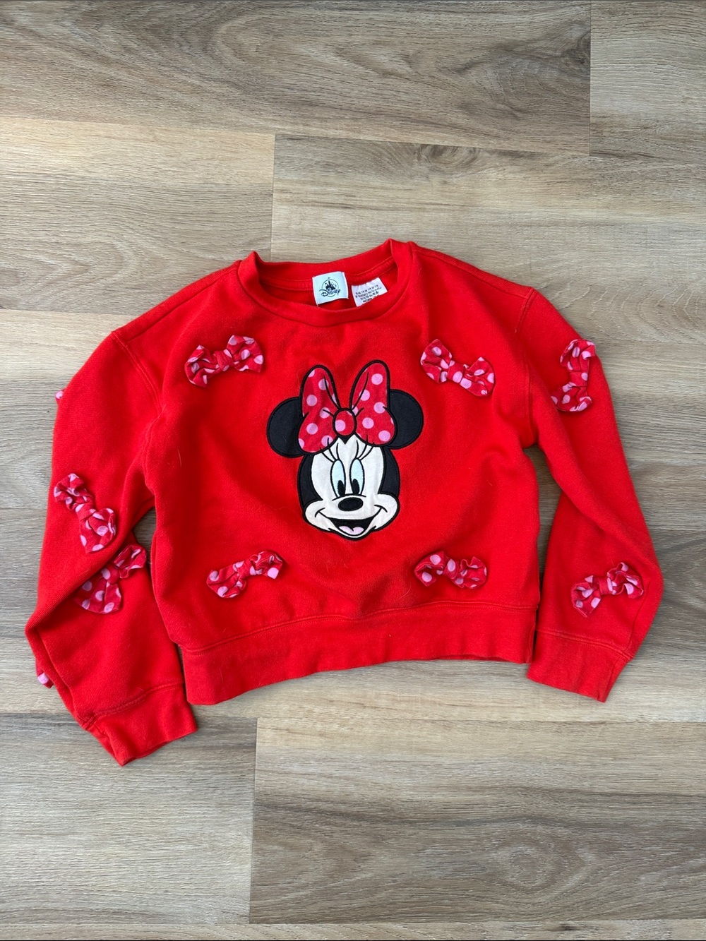 Disney Red Minnie Mouse Bow Pullover